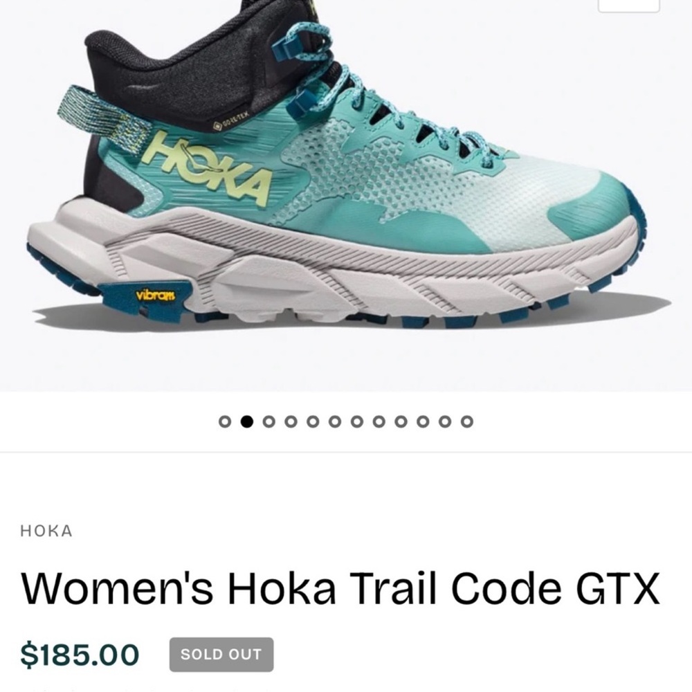 Hoka Trail Code GTX sz 7.5 woman new no box $185 plus tax everywhere!!!